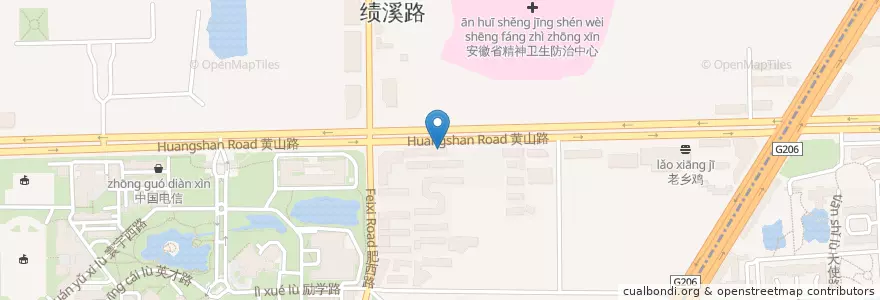 Mapa de ubicacion de 贾不假包子 en China, Anhui, Hefei, Shushan District, Urban Hefei, Daoxiangcun Subdistrict.