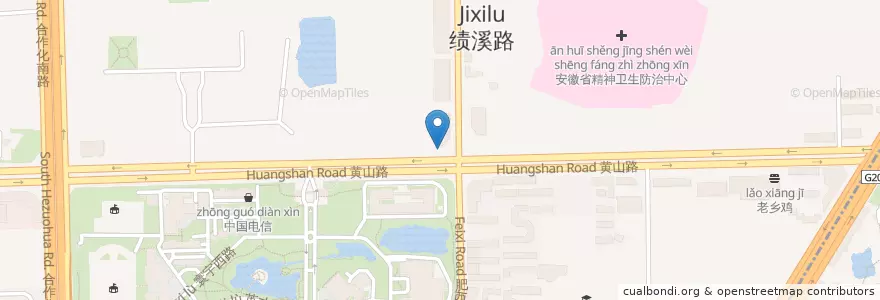 Mapa de ubicacion de 肥东老母鸡 en 중국, 안후이성, 허페이시, 蜀山区 (Shushan), 合肥市区, 三里庵街道.