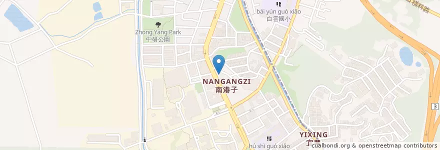 Mapa de ubicacion de 北雲餐廳 en 臺灣, 新北市, 臺北市, 南港區.