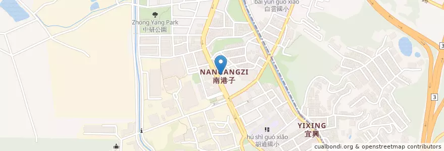 Mapa de ubicacion de 村笠自助餐 en 타이완, 신베이 시, 타이베이시, 난강 구.