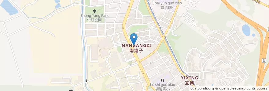 Mapa de ubicacion de 珍香鍋貼專賣店 en 台湾, 新北市, 台北市, 南港区.