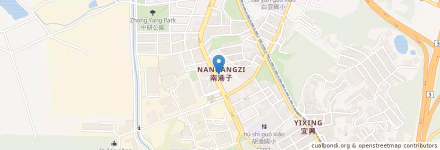 Mapa de ubicacion de 老家牛肉麵店 en Tayvan, 新北市, Taipei, 南港區.