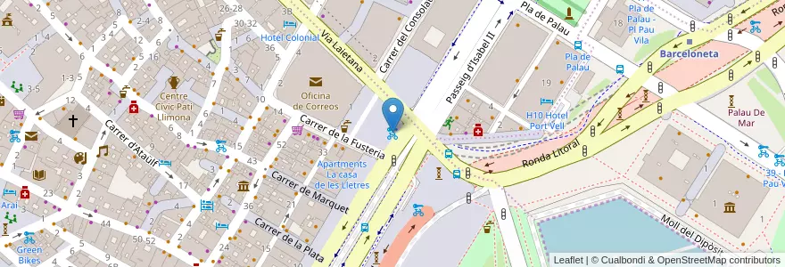 Mapa de ubicacion de 37 - Pl. Antonio López en Испания, Каталония, Барселона, Барселонес, Барселона.
