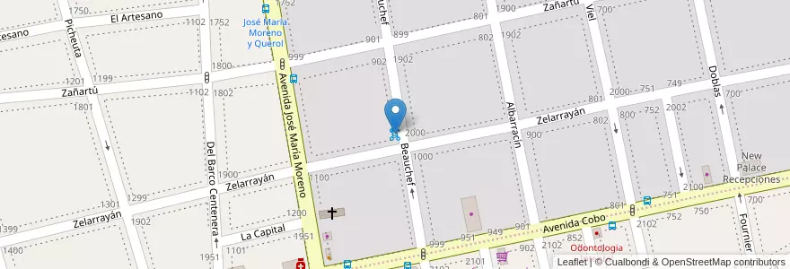Mapa de ubicacion de 370 - Beauchef en アルゼンチン, Ciudad Autónoma De Buenos Aires, Comuna 7, ブエノスアイレス.