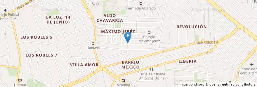Mapa de ubicacion de Comedor Los Trillizos en ニカラグア, マナグア県, Managua (Municipio).