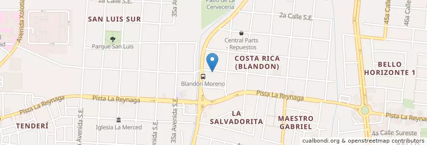 Mapa de ubicacion de Cornerstone en Nicaragua, Departamento De Managua, Managua (Municipio).