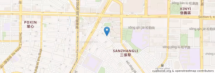 Mapa de ubicacion de 榮記涼麵 en تايوان, تايبيه الجديدة, تايبيه, 大安區.