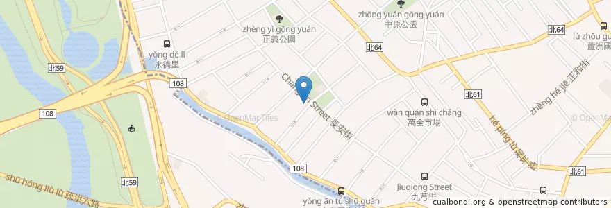 Mapa de ubicacion de 星展(台灣)商業銀行 en Taiwán, Nuevo Taipéi, 蘆洲區, 五股區.
