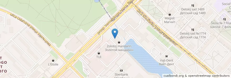 Mapa de ubicacion de Promsvyazbank en Russia, Central Federal District, Moscow, Western Administrative Okrug.