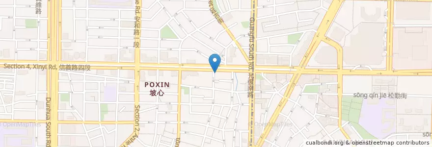 Mapa de ubicacion de 怡登維美 en تايوان, تايبيه الجديدة, تايبيه, 大安區.