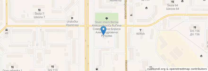 Mapa de ubicacion de Буратино en Rússia, Уральский Федеральный Округ, Oblast De Cheliabinsk, Магнитогорский Городской Округ.