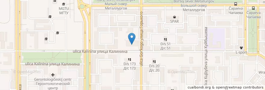Mapa de ubicacion de Персонал en Russia, Ural Federal District, Chelyabinsk Oblast, Magnitogorsk.