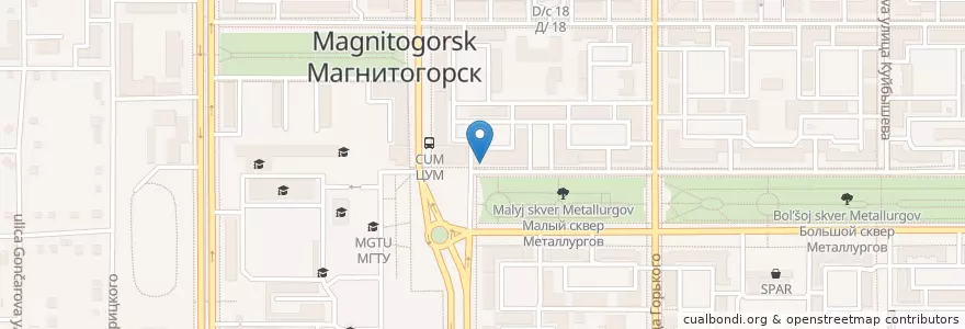 Mapa de ubicacion de Аптека 51 en ロシア, ウラル連邦管区, チェリャビンスク州, マグニトゴルスク管区.