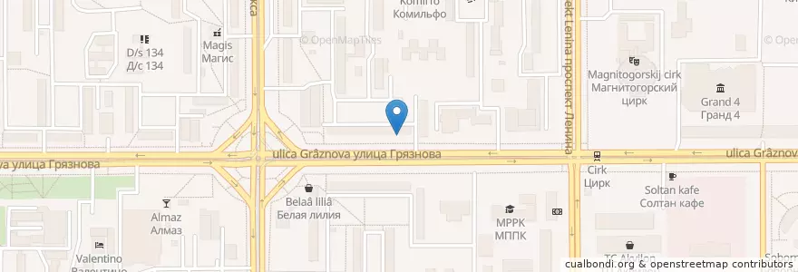 Mapa de ubicacion de ДП №3 en روسيا, منطقة فيدرالية أورالية, أوبلاست تشيليابنسك, Магнитогорский Городской Округ.