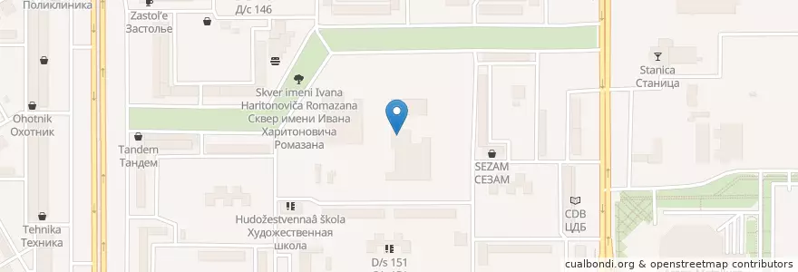 Mapa de ubicacion de Академический лицей en ロシア, ウラル連邦管区, チェリャビンスク州, マグニトゴルスク管区.