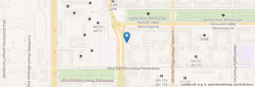 Mapa de ubicacion de Детская en Russia, Уральский Федеральный Округ, Oblast' Di Čeljabinsk, Магнитогорский Городской Округ.