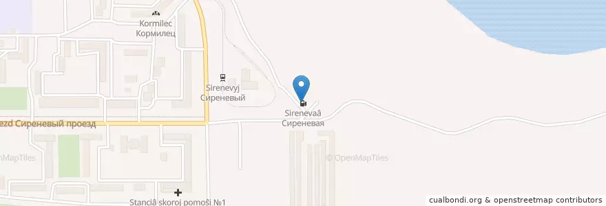 Mapa de ubicacion de Сиреневая en Russie, District Fédéral De L'Oural, Oblast De Tcheliabinsk, Магнитогорский Городской Округ.