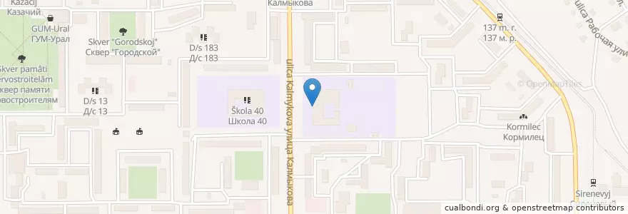 Mapa de ubicacion de Школа 67 en ロシア, ウラル連邦管区, チェリャビンスク州, マグニトゴルスク管区.