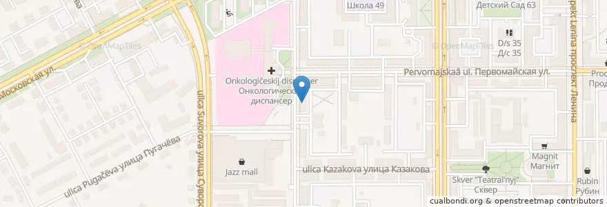 Mapa de ubicacion de Горница en روسيا, منطقة فيدرالية أورالية, أوبلاست تشيليابنسك, Магнитогорский Городской Округ.