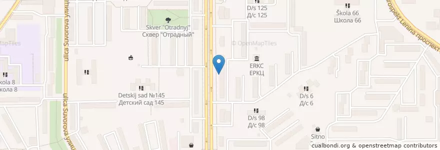 Mapa de ubicacion de Магнитогорск 455037 en Rusia, Уральский Федеральный Округ, Wilayah Chelyabinsk, Магнитогорский Городской Округ.