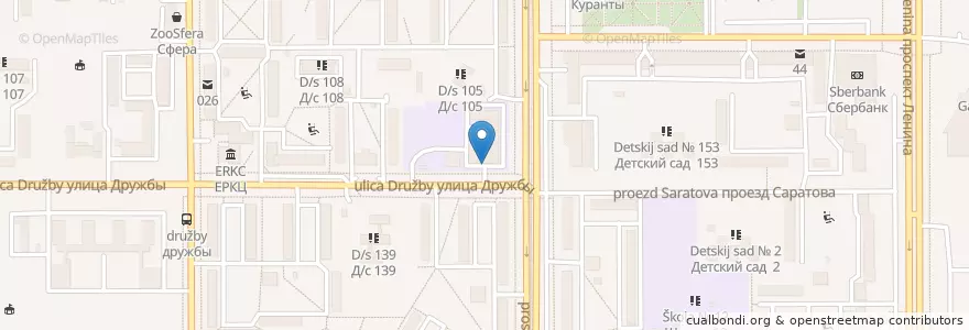Mapa de ubicacion de Лицей 1 en Rússia, Уральский Федеральный Округ, Oblast De Cheliabinsk, Магнитогорский Городской Округ.