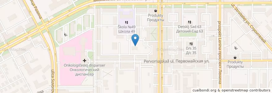 Mapa de ubicacion de Д/с 76 en Rusya Federasyonu, Уральский Федеральный Округ, Çelyabinsk Oblastı, Магнитогорский Городской Округ.