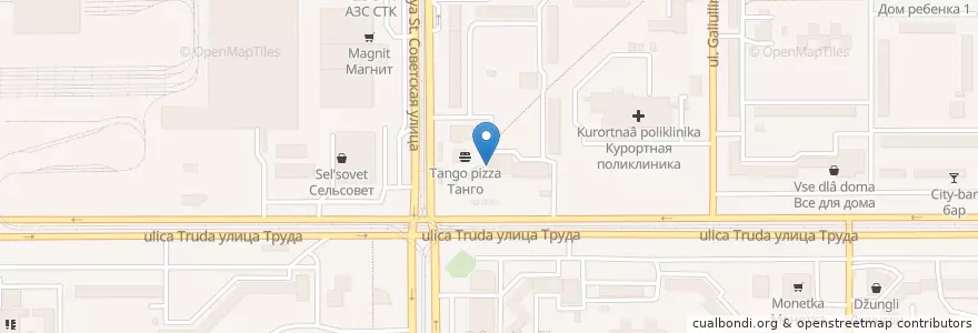 Mapa de ubicacion de Классика en Russie, District Fédéral De L'Oural, Oblast De Tcheliabinsk, Магнитогорский Городской Округ.