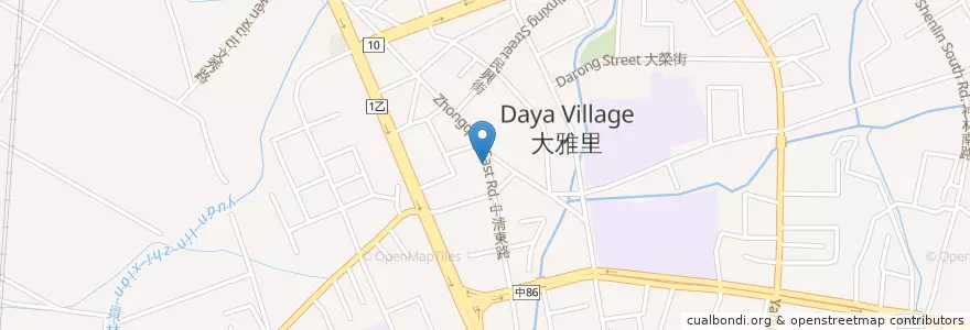 Mapa de ubicacion de 大雅郵局台中22支局 en Tayvan, Taichung, 大雅區.