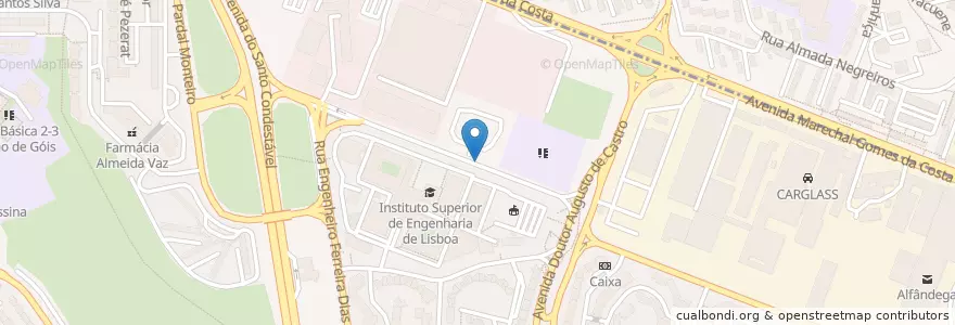 Mapa de ubicacion de LSB-00137 en پرتغال, Área Metropolitana De Lisboa, Lisboa, Grande Lisboa, لیسبون, Marvila.
