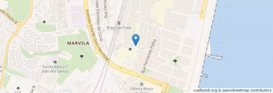 Mapa de ubicacion de LSB-00149 en پرتغال, Área Metropolitana De Lisboa, Lisboa, Grande Lisboa, لیسبون, Marvila.