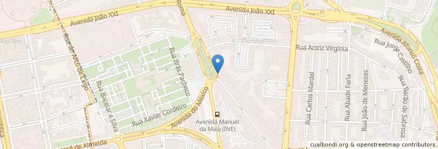 Mapa de ubicacion de LSB-00141 en البرتغال, Área Metropolitana De Lisboa, Lisboa, Grande Lisboa, لشبونة, Areeiro.