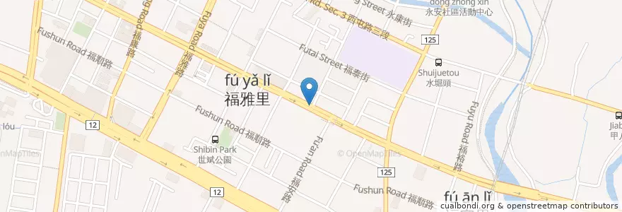 Mapa de ubicacion de 渣打國際商業銀行 en Tayvan, Taichung, 西屯區.