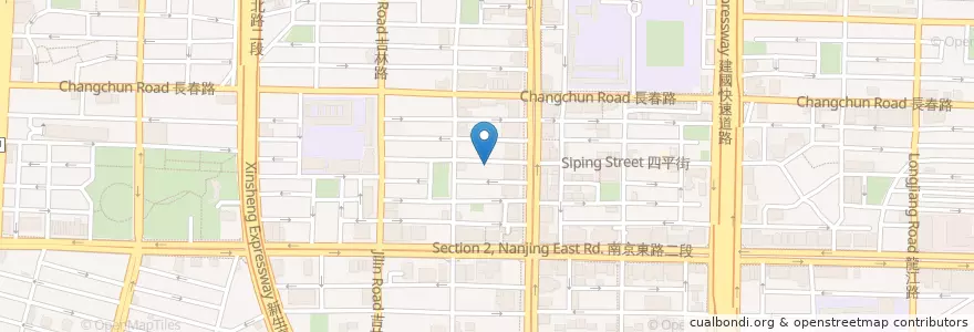 Mapa de ubicacion de 甘記蕃茄刀削麵 en Тайвань, Новый Тайбэй, Тайбэй, 中山區.