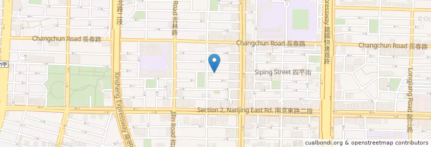 Mapa de ubicacion de 牛易館牛肉麵 en Taiwan, Nuova Taipei, Taipei, Distretto Di Zhongshan.