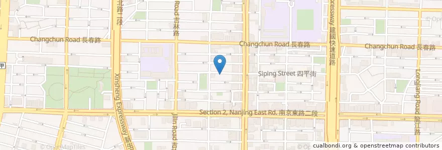 Mapa de ubicacion de 蘋果早午餐 en تایوان, 新北市, تایپه, 中山區.