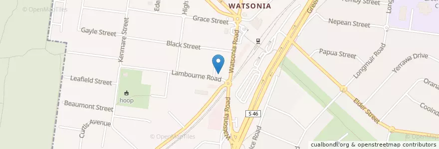 Mapa de ubicacion de Wah On en Avustralya, Victoria, City Of Banyule.