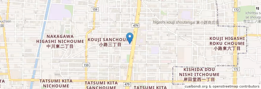 Mapa de ubicacion de 大衆食堂 澤屋 en ژاپن, 大阪府, 大阪市, 生野区.