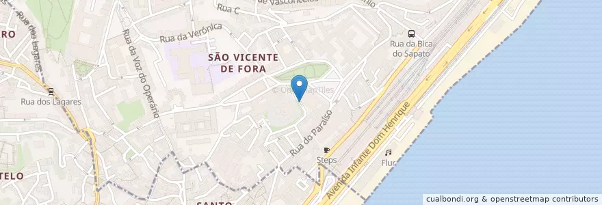 Mapa de ubicacion de LSB-00133 en 포르투갈, Lisboa, Grande Lisboa, 리스본, São Vicente.