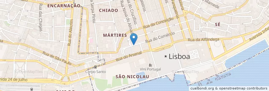 Mapa de ubicacion de LSB-00175 en 포르투갈, Lisboa, Grande Lisboa, 리스본, Santa Maria Maior.