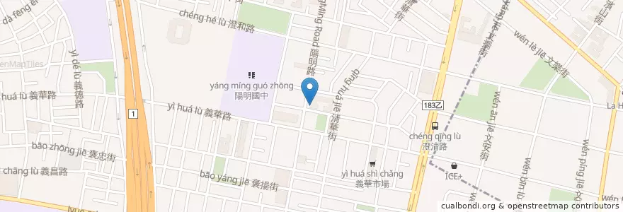 Mapa de ubicacion de 陽明圖書館 en Taïwan, Kaohsiung, 三民區.