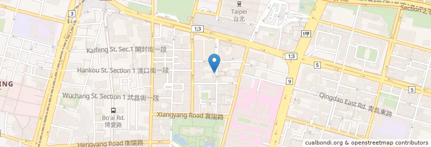 Mapa de ubicacion de Sukiya en Taiwan, 新北市, Taipei, 中正區.