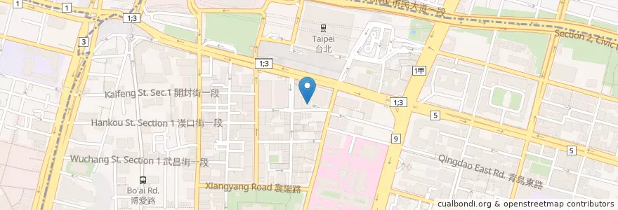 Mapa de ubicacion de 樂雅樂家庭餐廳 en Taiwan, 新北市, Taipé, 中正區.