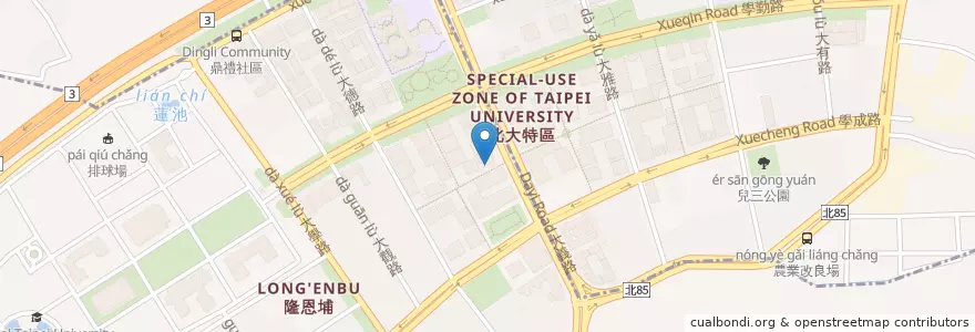 Mapa de ubicacion de 強棒北大文理補習班 en Taïwan, Nouveau Taipei, Shulin.