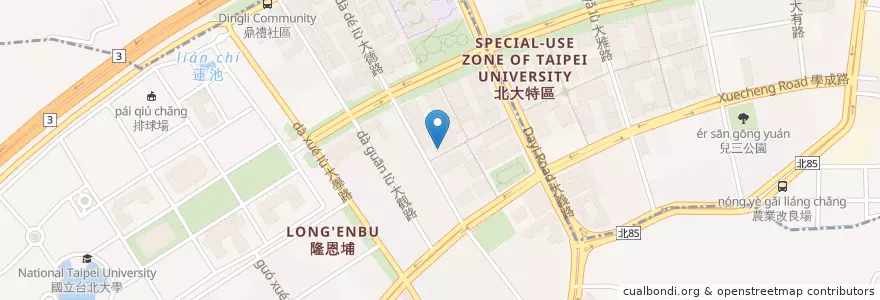 Mapa de ubicacion de 採色餃點 en Tayvan, 新北市, 三峽區, 樹林區.