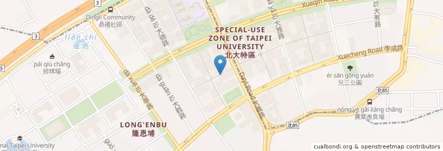 Mapa de ubicacion de Sandiano Music Studio en تايوان, تايبيه الجديدة, 三峽區, 樹林區.