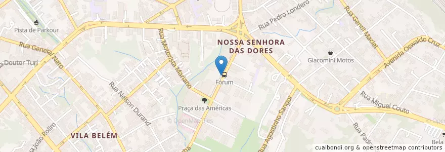 Mapa de ubicacion de Fórum en 巴西, 南部, 南里奥格兰德, Região Geográfica Intermediária De Santa Maria, Região Geográfica Imediata De Santa Maria, Santa Maria.