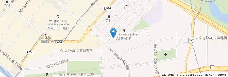 Mapa de ubicacion de 國賓影城 en Taiwan, 新北市, 新莊區.