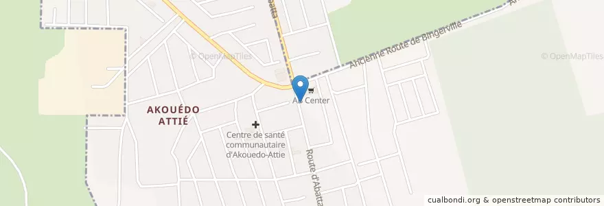 Mapa de ubicacion de Pharmacie Eau Vive en Costa D'Avorio, Abidjan, Bingerville.