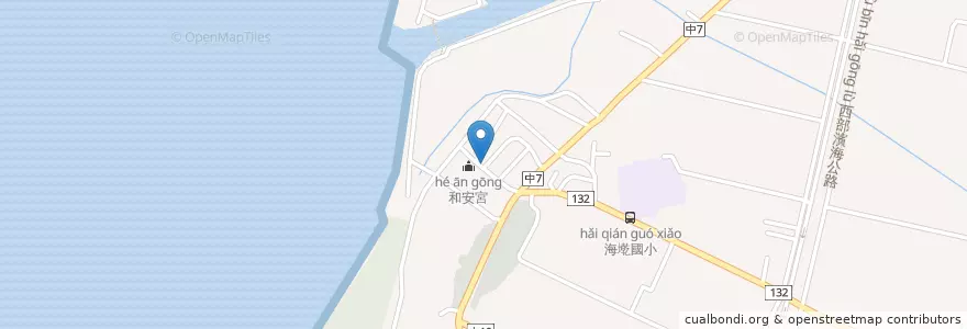 Mapa de ubicacion de 海墘社區關懷據點 en Taiwan, 大安區.