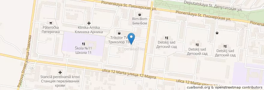 Mapa de ubicacion de Гиппократ en Rússia, Distrito Federal Do Sul, Krai De Krasnodar, Адыгея, Городской Округ Майкоп.